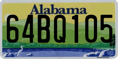 AL license plate 64BQ105