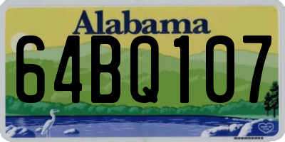 AL license plate 64BQ107
