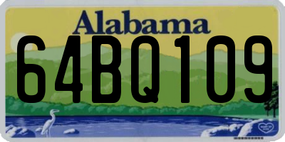 AL license plate 64BQ109