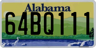 AL license plate 64BQ111