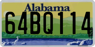 AL license plate 64BQ114