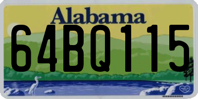 AL license plate 64BQ115