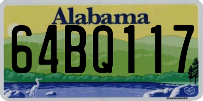 AL license plate 64BQ117