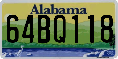AL license plate 64BQ118
