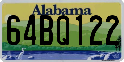 AL license plate 64BQ122