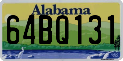 AL license plate 64BQ131