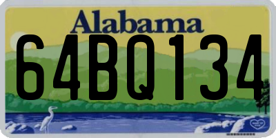 AL license plate 64BQ134