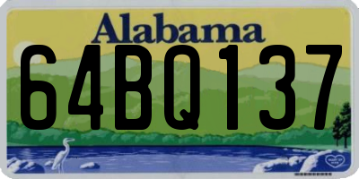 AL license plate 64BQ137