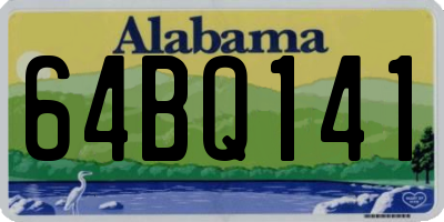 AL license plate 64BQ141