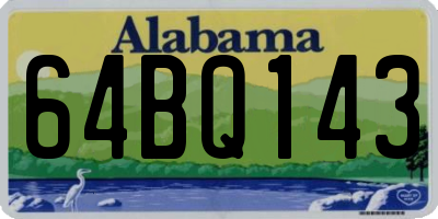 AL license plate 64BQ143