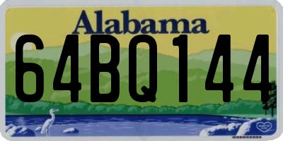 AL license plate 64BQ144