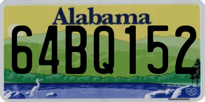 AL license plate 64BQ152