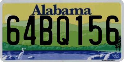 AL license plate 64BQ156