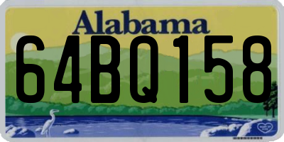 AL license plate 64BQ158