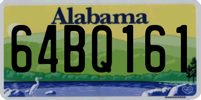 AL license plate 64BQ161