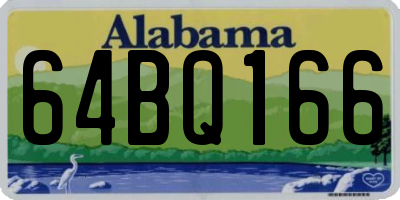AL license plate 64BQ166