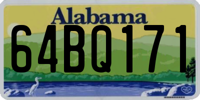 AL license plate 64BQ171
