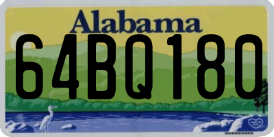 AL license plate 64BQ180