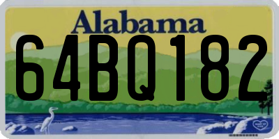 AL license plate 64BQ182