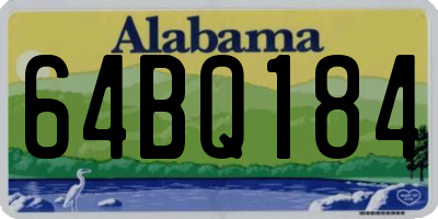 AL license plate 64BQ184