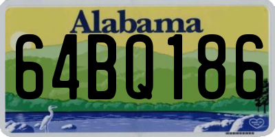 AL license plate 64BQ186
