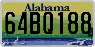 AL license plate 64BQ188