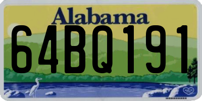 AL license plate 64BQ191