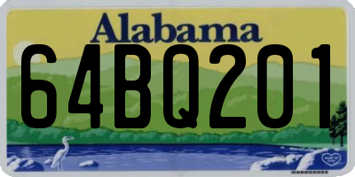 AL license plate 64BQ201