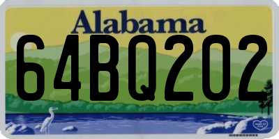 AL license plate 64BQ202