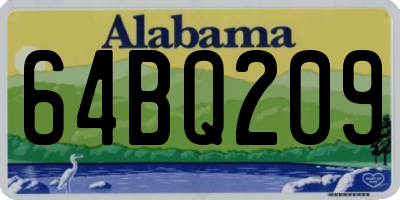 AL license plate 64BQ209