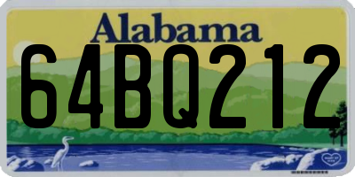 AL license plate 64BQ212