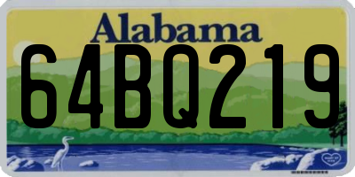 AL license plate 64BQ219