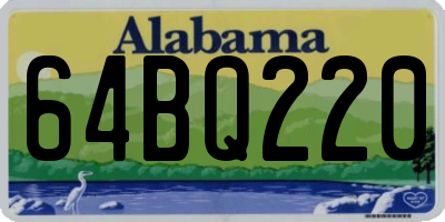 AL license plate 64BQ220