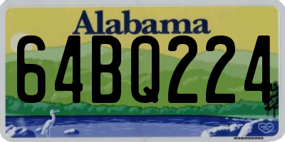AL license plate 64BQ224