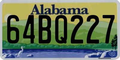 AL license plate 64BQ227