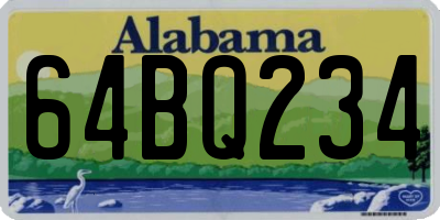 AL license plate 64BQ234