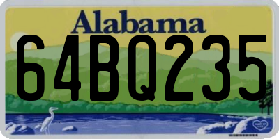 AL license plate 64BQ235