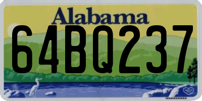 AL license plate 64BQ237