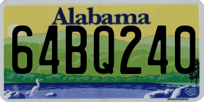 AL license plate 64BQ240