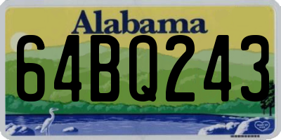 AL license plate 64BQ243