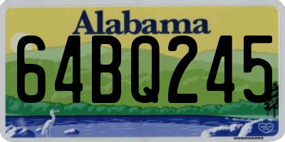 AL license plate 64BQ245