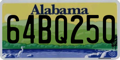 AL license plate 64BQ250