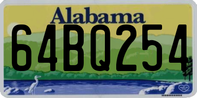 AL license plate 64BQ254