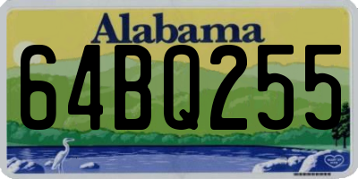 AL license plate 64BQ255