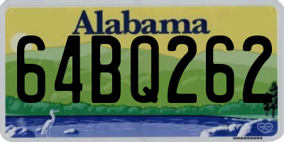 AL license plate 64BQ262