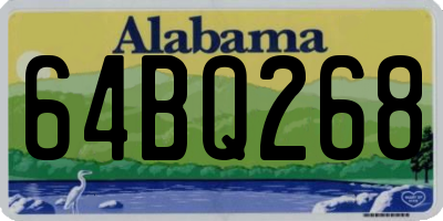AL license plate 64BQ268