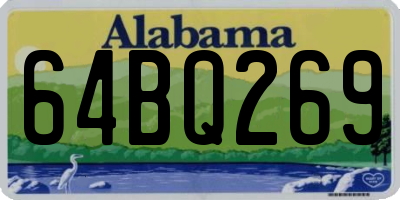 AL license plate 64BQ269