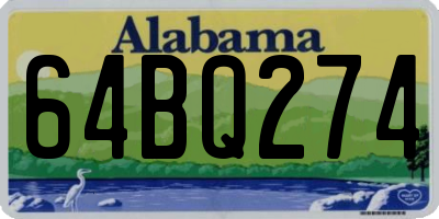 AL license plate 64BQ274
