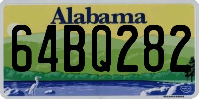 AL license plate 64BQ282