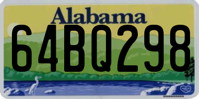 AL license plate 64BQ298